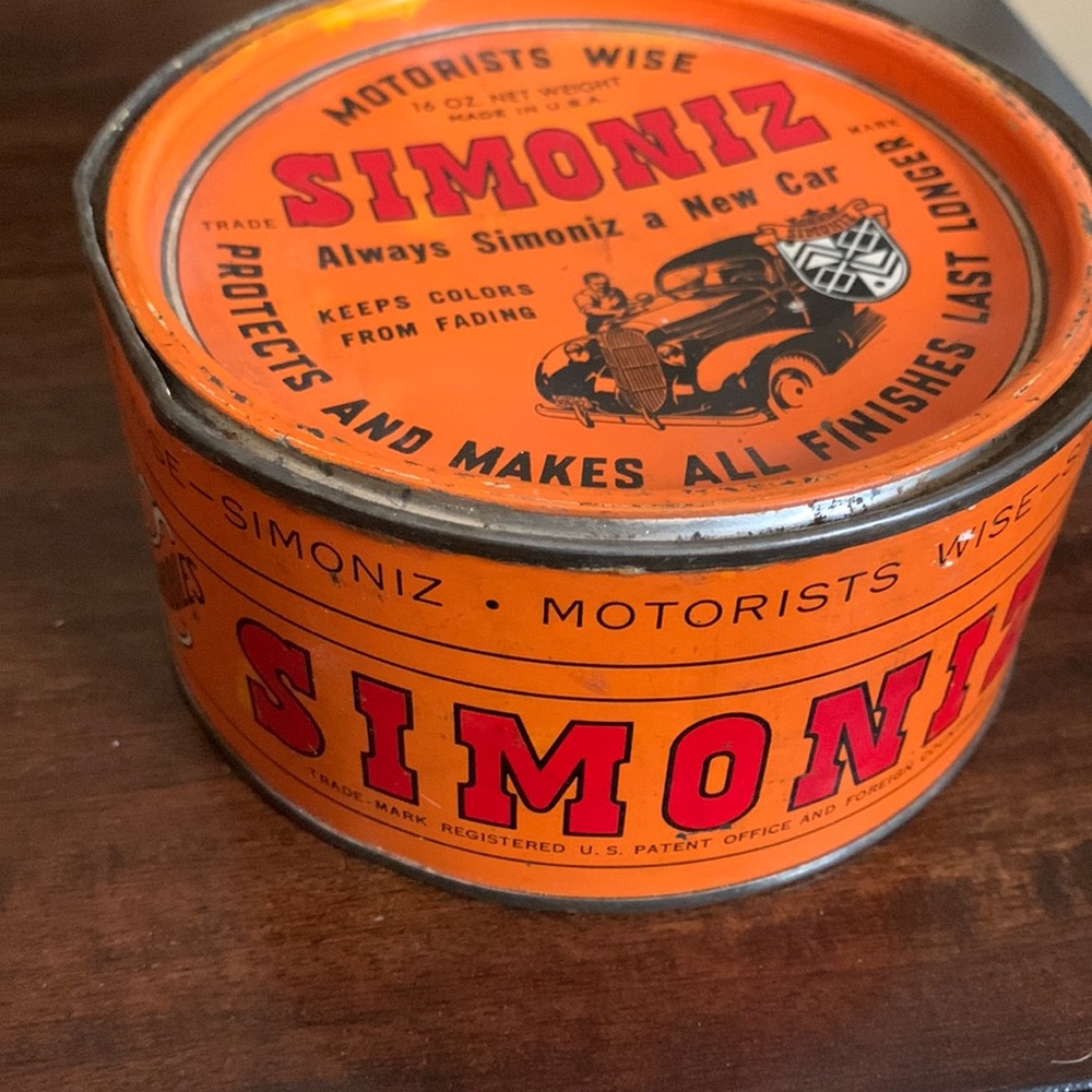 Simoniz vintage wax tin